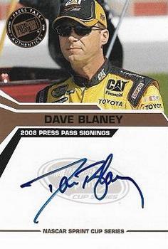 2008 Press Pass - Signings #NNO Dave Blaney Front