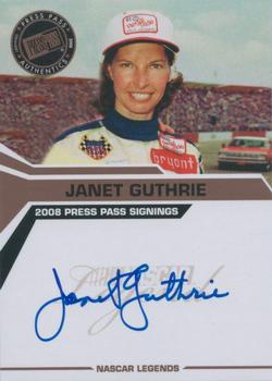 2008 Press Pass - Signings #NNO Janet Guthrie Front