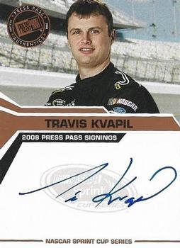 2008 Press Pass - Signings #NNO Travis Kvapil Front