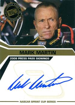 2008 Press Pass - Signings Gold #NNO Mark Martin Front