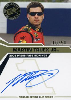 2008 Press Pass - Signings Gold #NNO Martin Truex Jr. Front