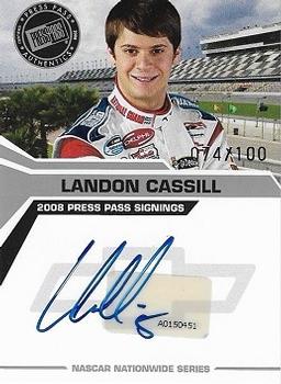2008 Press Pass - Signings Silver #NNO Landon Cassill Front