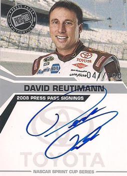 2008 Press Pass - Signings Silver #NNO David Reutimann Front