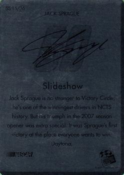2008 Press Pass - Slideshow #SS15 Jack Sprague Back