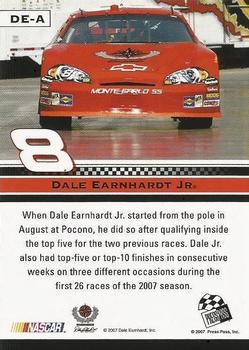 2008 Press Pass - Wal-Mart #DE-A Dale Earnhardt Jr. Back
