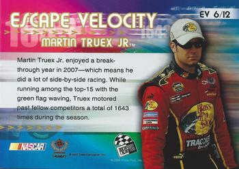 2008 Press Pass Eclipse - Escape Velocity #EV 6 Martin Truex Jr. Back