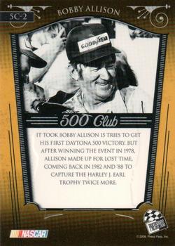 2008 Press Pass Legends - 500 Club #5C-2 Bobby Allison Back