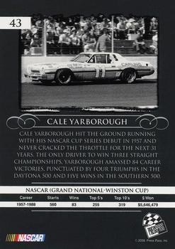 2008 Press Pass Legends - Gold #43 Cale Yarborough Back