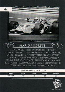 2008 Press Pass Legends - Solo #4 Mario Andretti Back