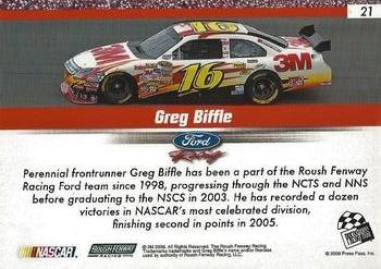2008 Press Pass Speedway - Gold #21 Greg Biffle Back