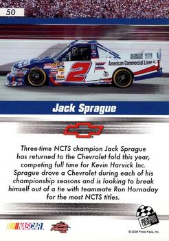 2008 Press Pass Speedway - Gold #50 Jack Sprague Back