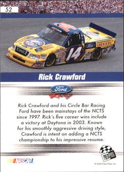 2008 Press Pass Speedway - Gold #52 Rick Crawford Back