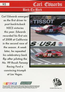 2008 Press Pass Speedway - Gold #95 Carl Edwards Back