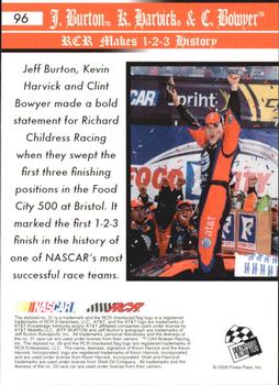 2008 Press Pass Speedway - Gold #96 Jeff Burton's Car/Kevin Harvick's Car/Clint Bowyer's Car Back