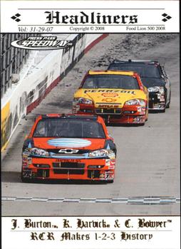 2008 Press Pass Speedway - Gold #96 Jeff Burton's Car/Kevin Harvick's Car/Clint Bowyer's Car Front