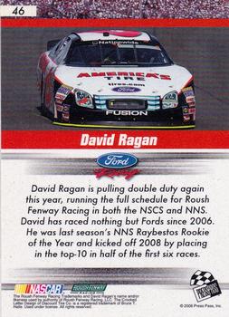 2008 Press Pass Speedway - Red #46 David Ragan Back