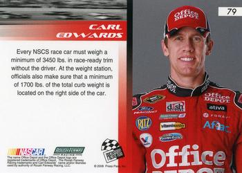 2008 Press Pass Speedway - Red #79 Carl Edwards's Car Back