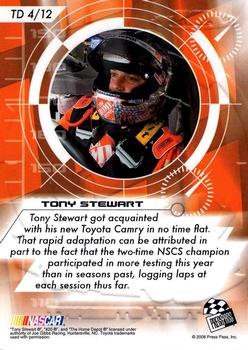 2008 Press Pass Speedway - Test Drive #TD 4 Tony Stewart Back