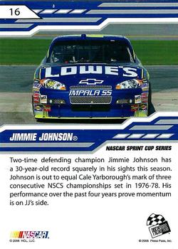 2008 Press Pass Stealth #16 Jimmie Johnson Back