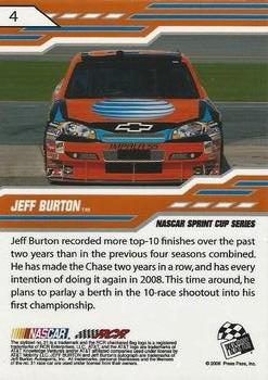 2008 Press Pass Stealth #4 Jeff Burton Back