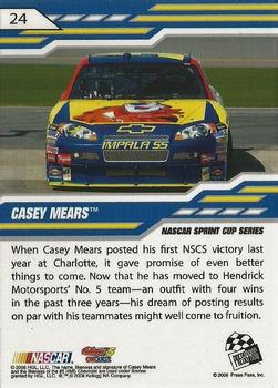 2008 Press Pass Stealth #24 Casey Mears Back