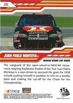 2008 Press Pass Stealth #26 Juan Pablo Montoya Back