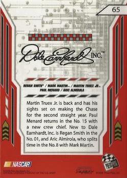 2008 Press Pass Stealth #65 Aric Almirola / Mark Martin / Martin Truex Jr. / Paul Menard / Regan Smith Back