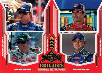2008 Press Pass Stealth - Exclusives #67 Jimmie Johnson / Jeff Gordon / Dale Earnhardt Jr. / Casey Mears Front