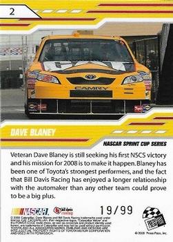 2008 Press Pass Stealth - Exclusives Gold #2 Dave Blaney Back