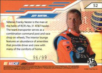 2008 Press Pass Stealth - Exclusives Gold #52 Jeff Burton's Rig Back
