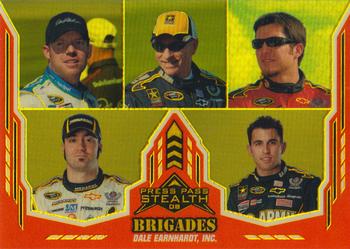 2008 Press Pass Stealth - Exclusives Gold #65 Aric Almirola/Mark Martin/Martin Truex Jr./Paul Menard/Regan Smith Front