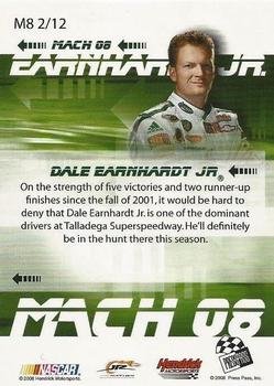 2008 Press Pass Stealth - Mach 08 #M8 2 Dale Earnhardt Jr. Back