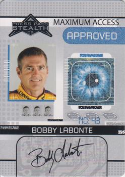 2008 Press Pass Stealth - Maximum Access #MA 16 Bobby Labonte Front