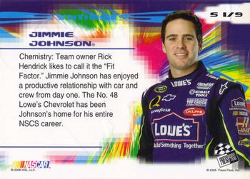 2008 Press Pass Stealth - Synthesis #S 1 Jimmie Johnson Back