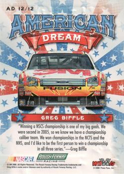2008 Wheels American Thunder - American Dream #AD 12 Greg Biffle Back