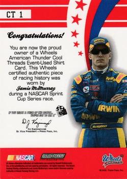 2008 Wheels American Thunder - Cool Threads #CT 1 Jamie McMurray Back