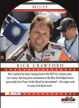 2008 Wheels American Thunder - Delegates #D22 Rick Crawford Back