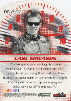2008 Wheels High Gear - Driven #DR 25 Carl Edwards Back