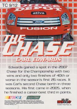 2008 Wheels High Gear - The Chase #TC 9 Carl Edwards Back