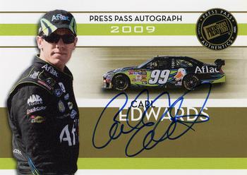 2009 Press Pass - Autograph Gold #NNO Carl Edwards Front