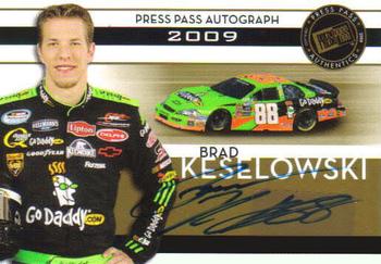 2009 Press Pass - Autograph Gold #NNO Brad Keselowski Front