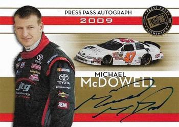 2009 Press Pass - Autograph Gold #NNO Michael McDowell Front