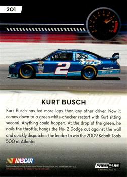 2009 Press Pass - Blue #201 Kurt Busch's Car Back