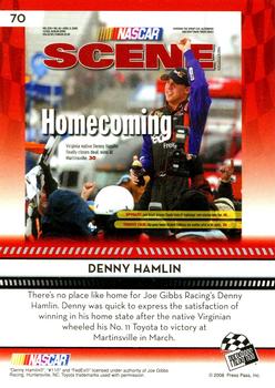 2009 Press Pass - Blue #70 Denny Hamlin Back