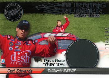 2009 Press Pass - Burning Rubber-Silver Driver Series #BRD2 Carl Edwards Front