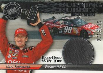 2009 Press Pass - Burning Rubber-Silver Driver Series #BRD21 Carl Edwards Front