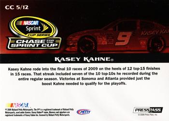 2009 Press Pass - Chase for the Sprint Cup #CC 5 Kasey Kahne Back