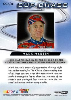 2009 Press Pass - Cup Chase Prizes #CC 1 Mark Martin Back