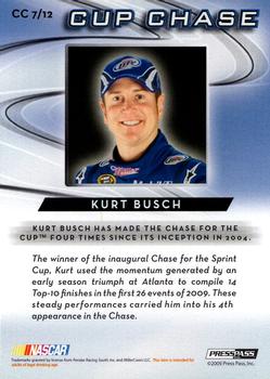 2009 Press Pass - Cup Chase Prizes #CC 7 Kurt Busch Back