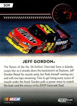 2009 Press Pass - Gold #209 Jeff Gordon's Car Back
